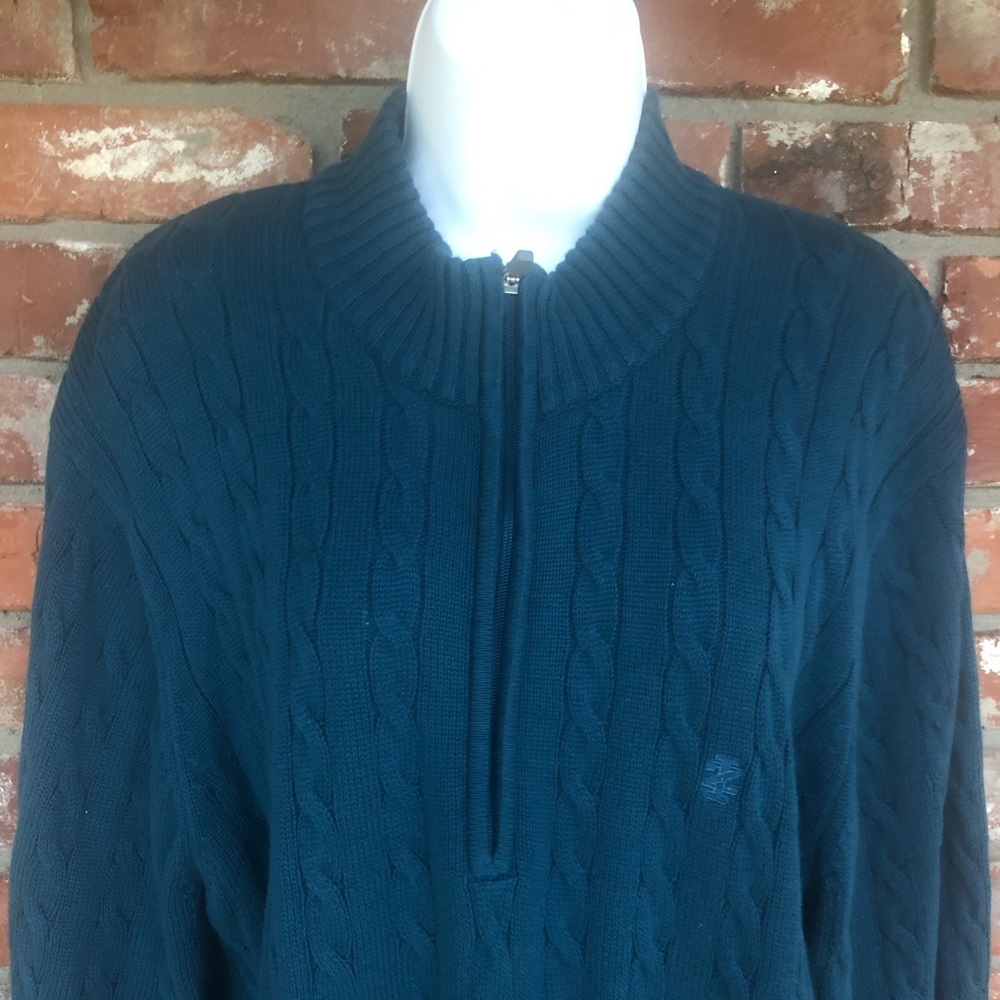 IZOD half zip pullover blue sweater Mens Large